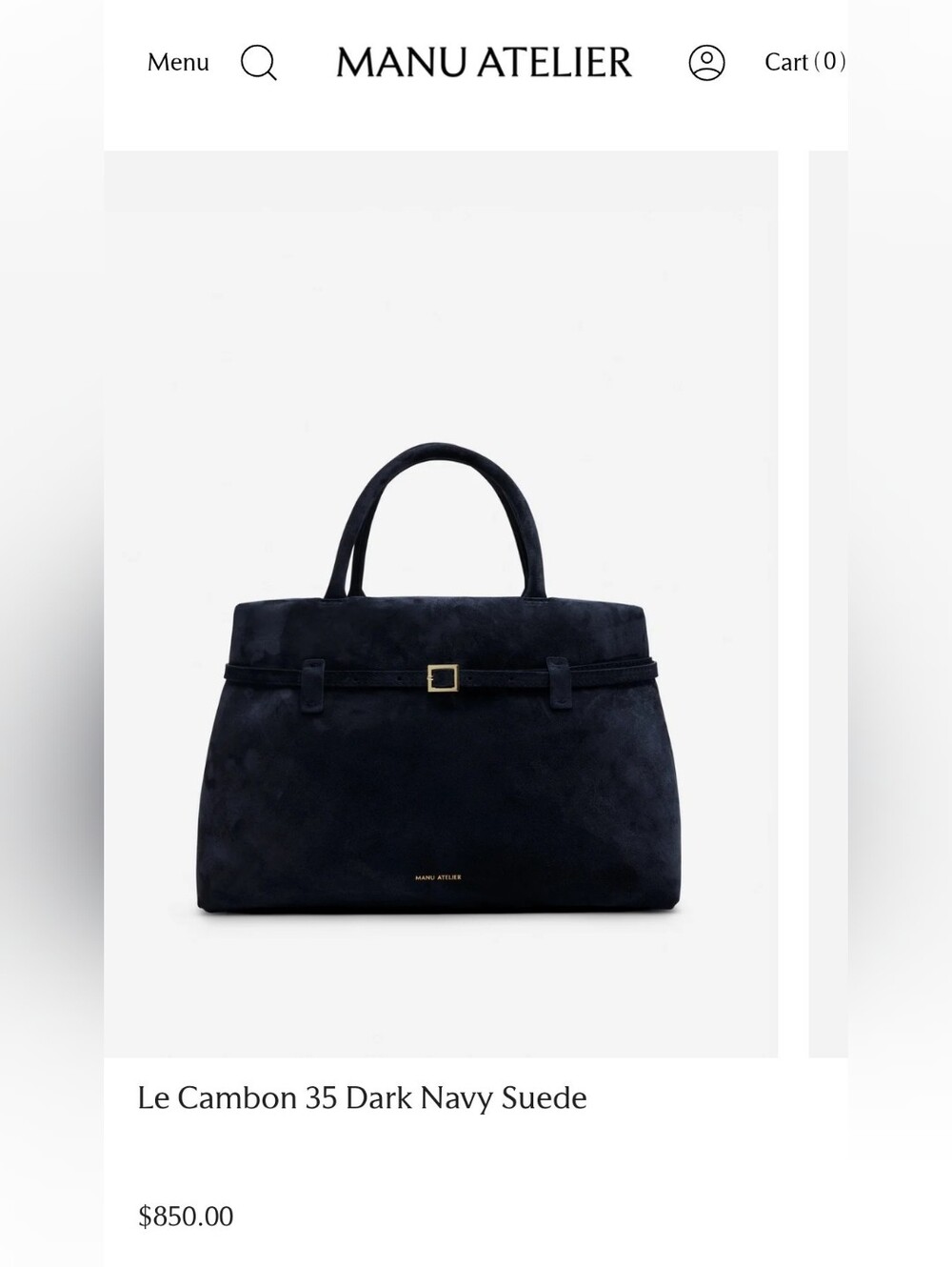 Manu Atelier Le Cambon 35 Dark Navy Suede - Picture 6 of 7